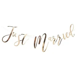Gold Wedding Just Married Garland - 1.5M