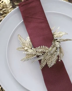 Gold Wreath Napkin Rings (4Pk)