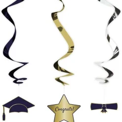 Graduation Swirl Decorations (3Pk)