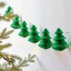 Green Honeycomb Trees Paper Garland - 2M