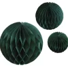 Green Paper Honeycomb Hanging Decorations (3Pk)