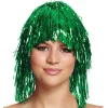 Green Tinsel Wig