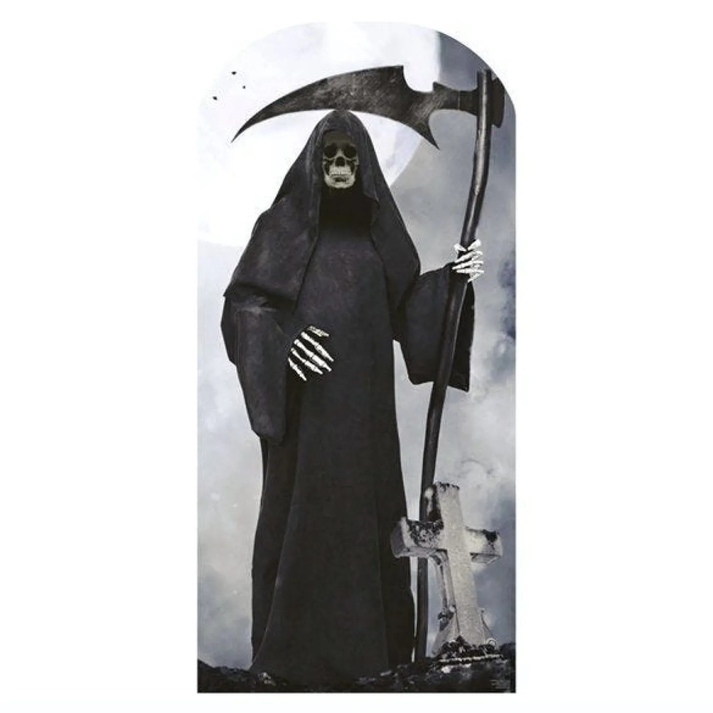 Grim Reaper Stand In Cardboard Photo Prop - 190Cm X 90Cm