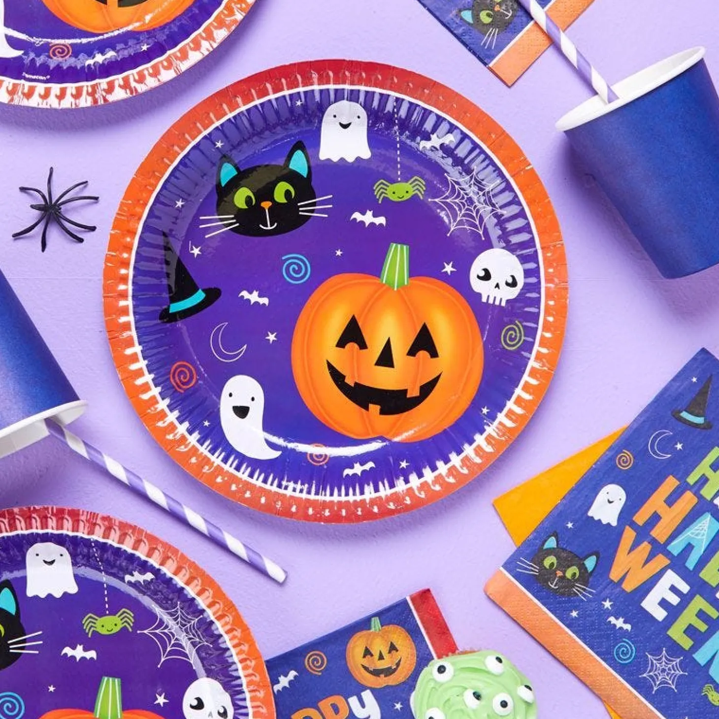 Hallo-Ween Friends Plates 23Cm (8Pk)