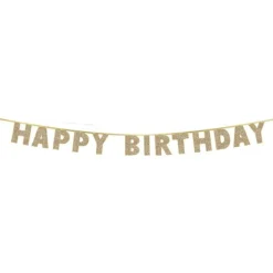 Happy Birthday' Luxe Gold Letter Banner - 3M
