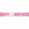 Happy Birthday Pink Add An Age Foil Banner