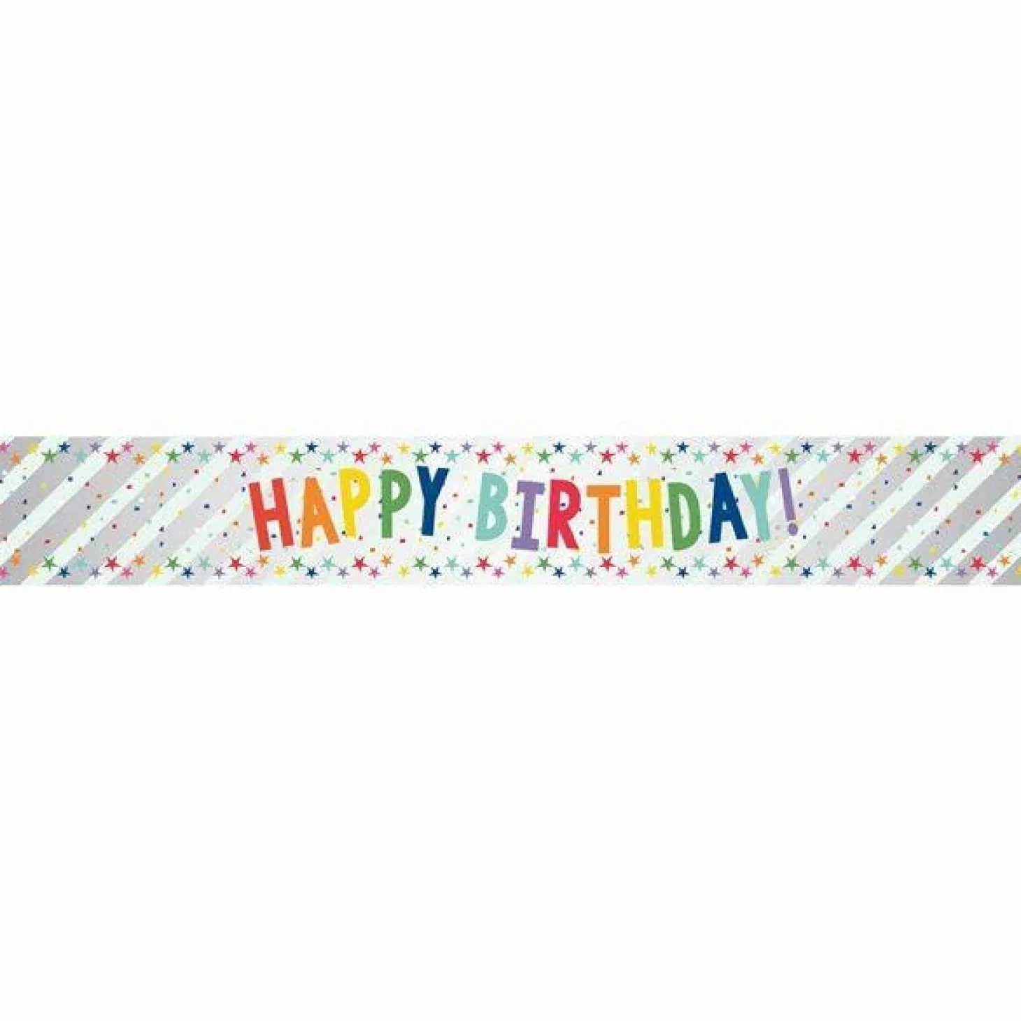 Happy Birthday Stars Foil Banner