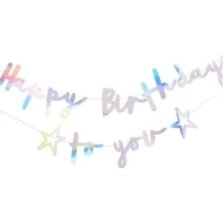 Happy Birthday To You Iridescent Paper Banner - 2M