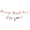 Happy Birthday To You Rose Gold Paper Banner - 2M