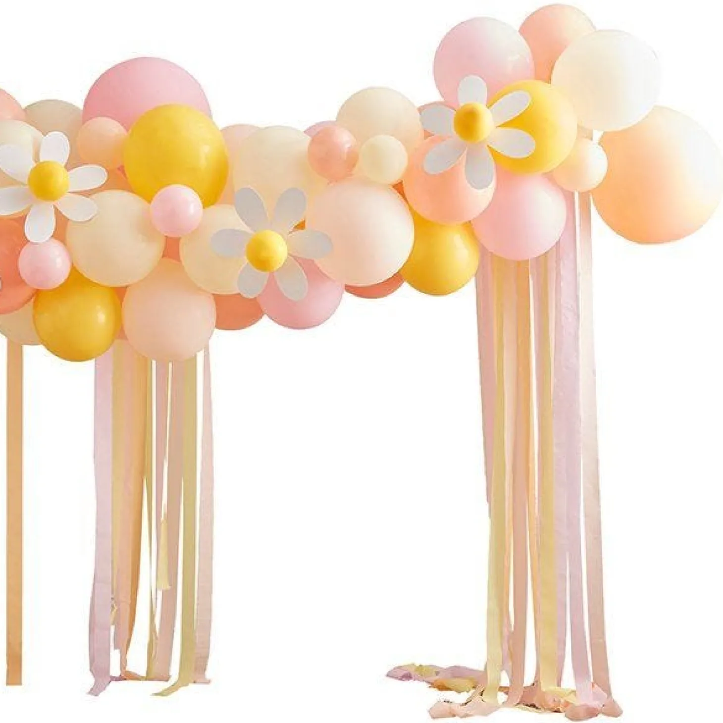 Happy Easter Spring Daisy Balloon Arch - 70 Balloons