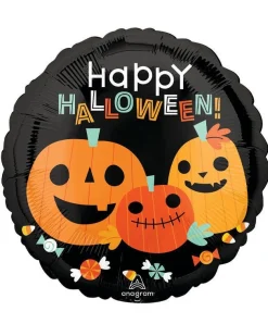 Happy Halloween Pumpkins Balloon - 18" Foil