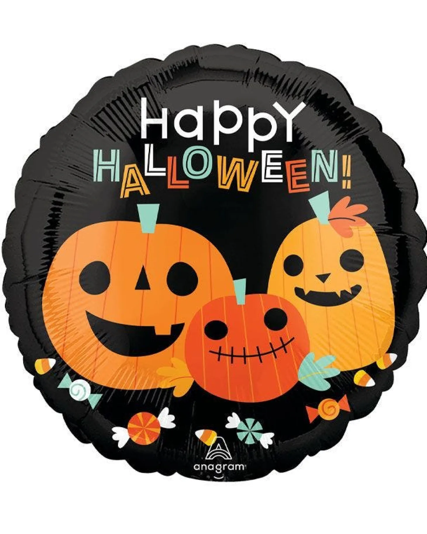 Happy Halloween Pumpkins Balloon - 18" Foil