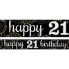 Happy 21St Birthday Paper Banners - 1M (3Pk)