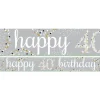 Happy 40Th Birthday Celebration Paper Banners - 1M (3Pk)