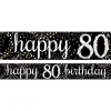 Happy 80Th Birthday Paper Banners - 1M (3Pk)