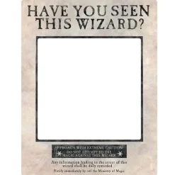 Harry Potter Wanted Poster Frame Photo Prop - 87Cm X 70Cm