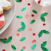 Holly Leaf & Berries Shaped Foil Confetti (13G)