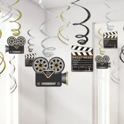 Hollywood Hanging Swirls Decoration - 60Cm (12Pk)