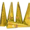 Holographic Gold Cone Party Poppers (10Pk)