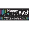 Holographic Music Happy Birthday Banner - 2.7M