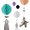 Honeycomb Paper Hanging Decorations With Characters (5Pk)