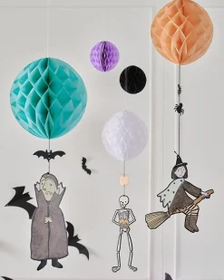 Honeycomb Paper Hanging Decorations With Characters (5Pk)