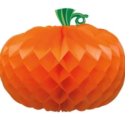Honeycomb Pumpkin Decoration - 27Cm