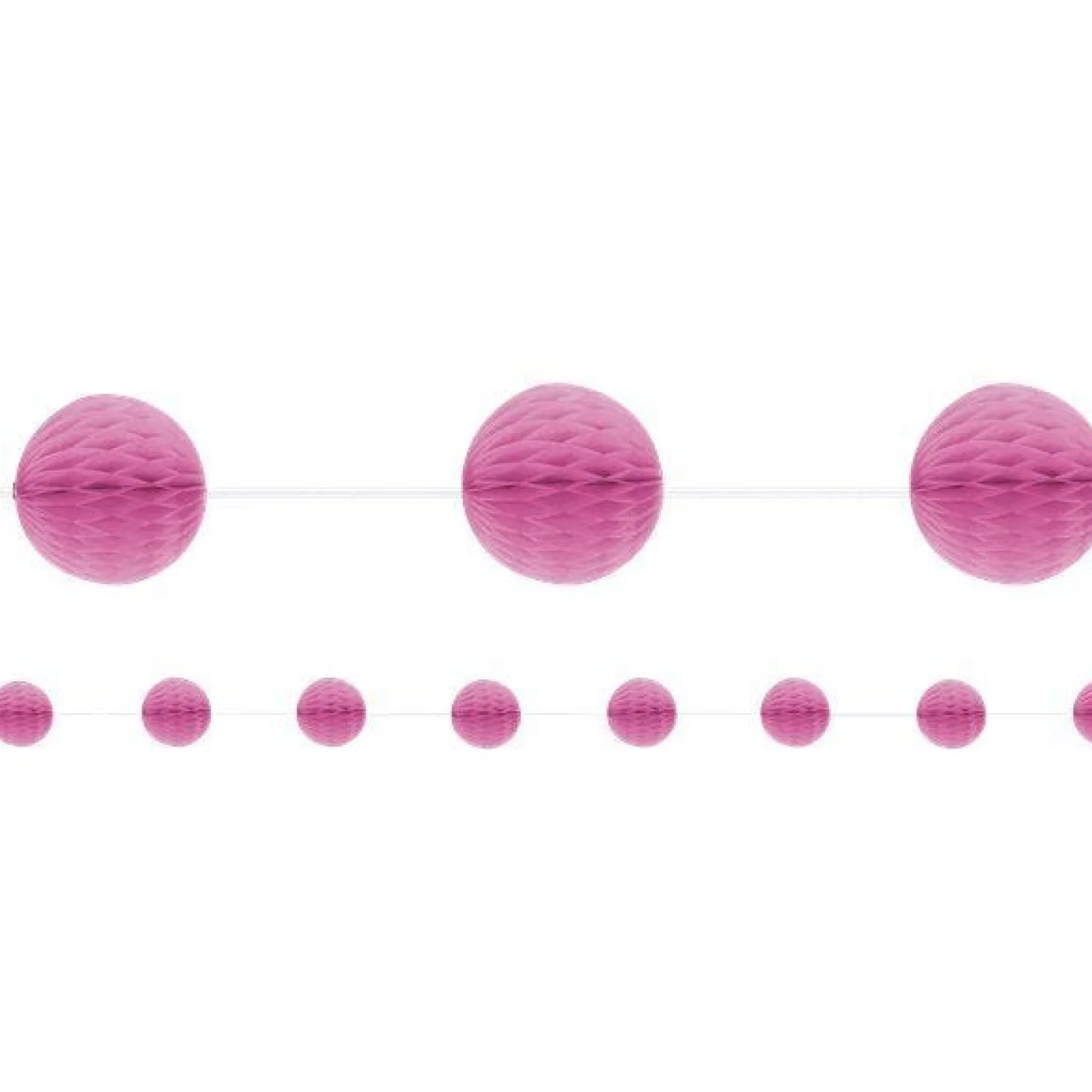 Hot Pink Honeycomb Garland Decoration - 2.1M