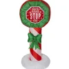 Inflatable Light Up Santa Stop Here Sign - 1.2M