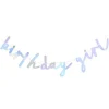 Iridescent 'Birthday Girl' Paper Banner - 2M