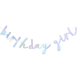 Iridescent 'Birthday Girl' Paper Banner - 2M