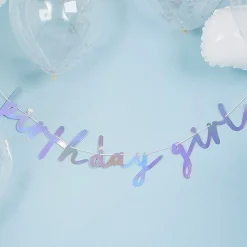 Iridescent 'Birthday Girl' Paper Banner - 2M