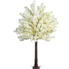 Ivory Flowered Artificial Blossom Tree - 280Cm