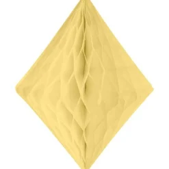 Ivory White Honeycomb Diamond Decoration - 30Cm