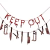 Keep Out Blood Drip & Weapon Garland
