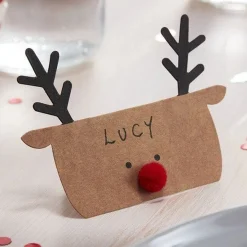 Kraft Reindeer Place Cards (10Pk)