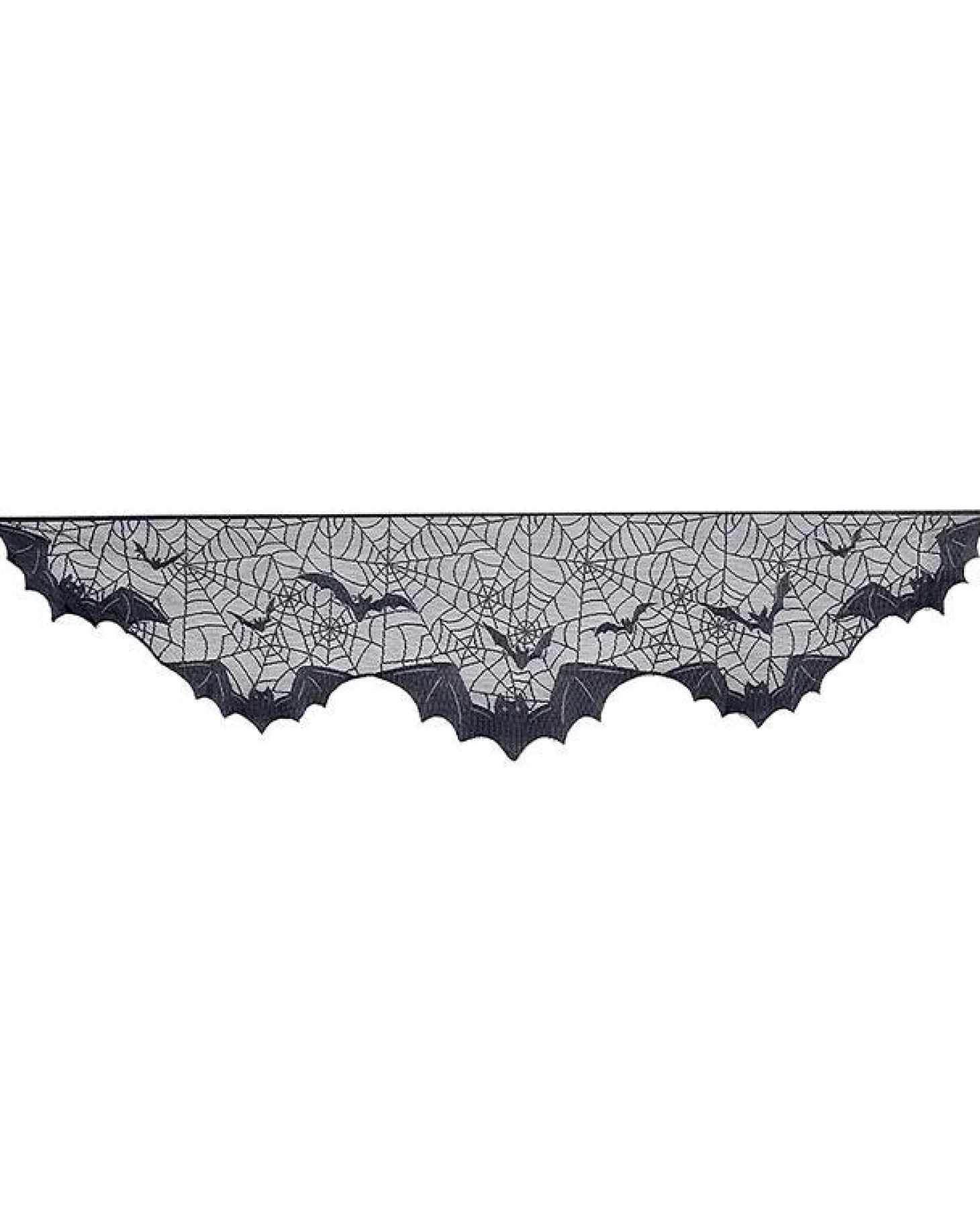 Lace Bat Print Fireplace Drape
