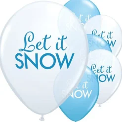 Let It Snow Balloons - 11" Latex (6Pk)