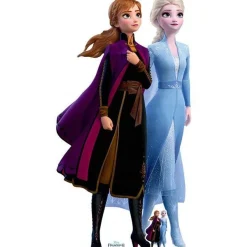 Life Size Disney Anna & Elsa Cardboard Cutout - 182Cm X 96Cm