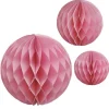 Light Pink Paper Honeycomb Hanging Decorations (3Pk)