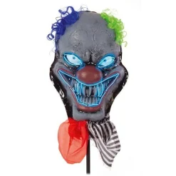 Lights Up Clown Head Stake - 83Cm