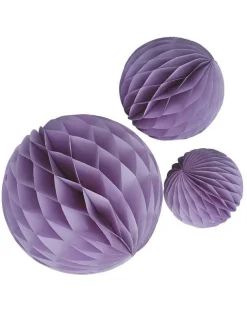 Lillac Paper Honeycomb Hanging Decorations (3Pk)