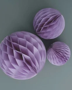 Lillac Paper Honeycomb Hanging Decorations (3Pk)