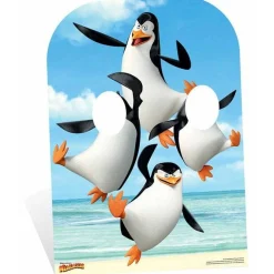 Madagascar Penguins Stand-In Cardboard Photo Prop - 183Cm X 61Cm