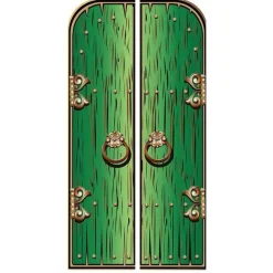 Magical Double Doors Green Cardboard Cutout - 191Cm X 94Cm