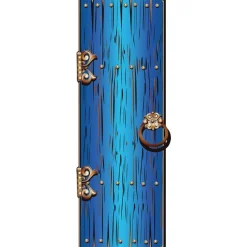 Magical Single Door Blue Cardboard Cutout - 195Cm X 68Cm