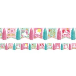 Magical Unicorn Glitter Tassel Garland - 3M