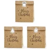 Merry Christmas Kraft Gift Bags - 27Cm (3Pk)