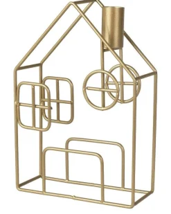 Metal House Dinner Candle Holder