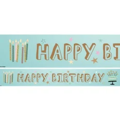 Mint Green Happy Birthday Paper Banners - 3Pk (3Pk)